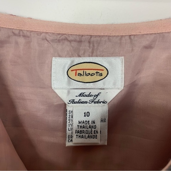 Vintage Talbots A-Line Wool Blend Pink Maroon Tweed Skirt Size 10 - Picture 2 of 9